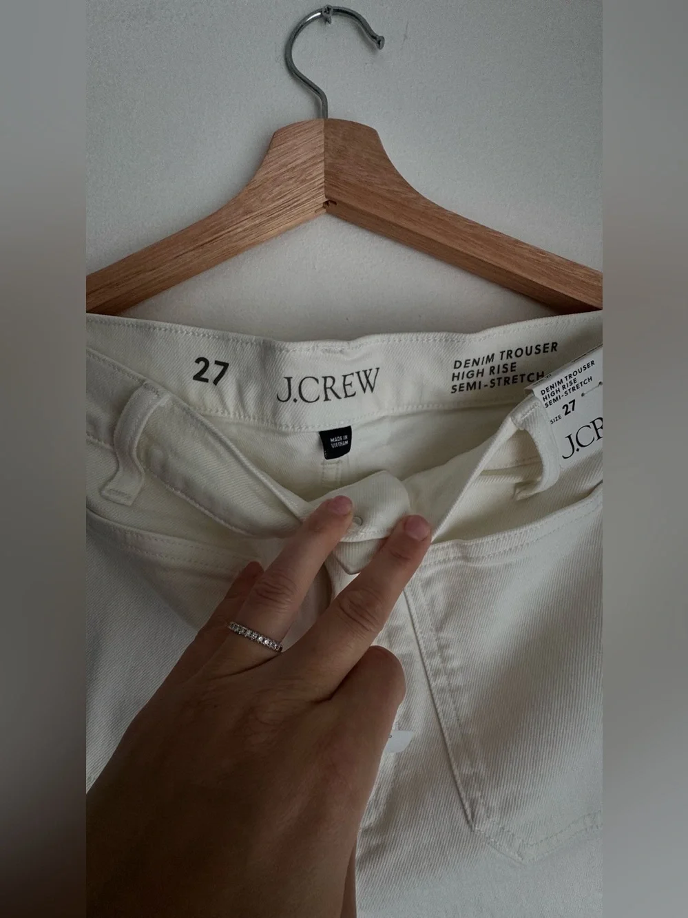 J.Crew Patch-pocket denim trouser ,size 27